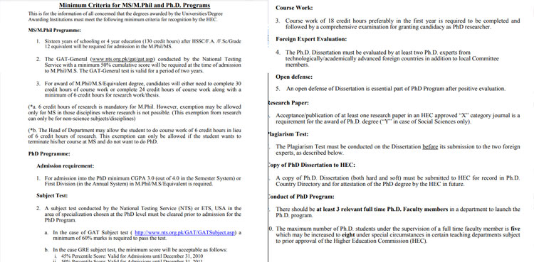 hec publication requirement for phd