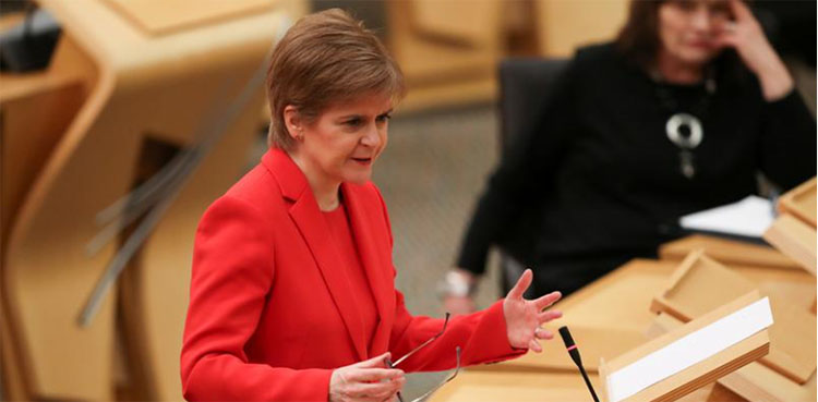 Scottish leader says PM Johnson fears democracy over independence issue