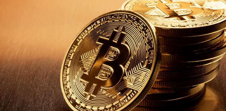 Bitcoin cryptocurrency rises