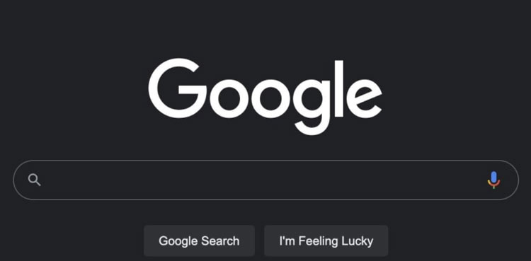 Google dark theme