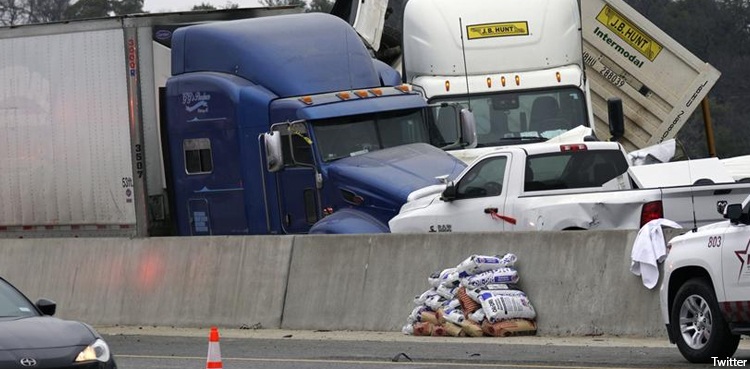 mass casualties pile-up fort worth texas road accident