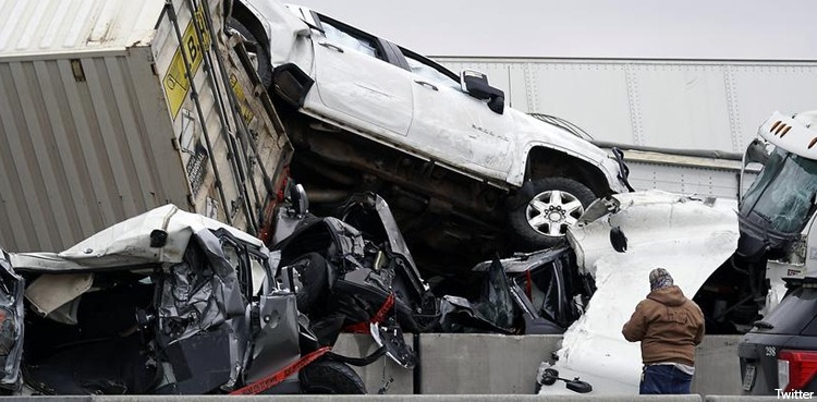 mass casualties pile-up fort worth texas road accident