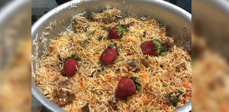 Strawberry biryani