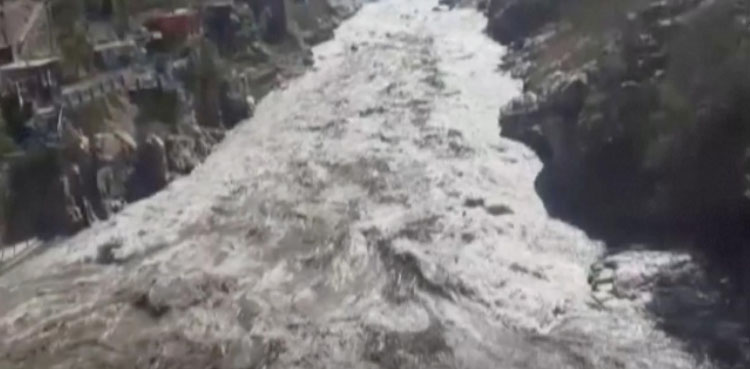 Shisper Glacier flooding, Hassababad Bridge, Karakoram Highway
