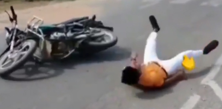 viral video bike stunt internet famous accident