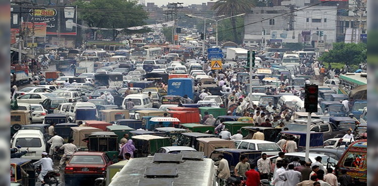 lahore-traffic-jam-protest