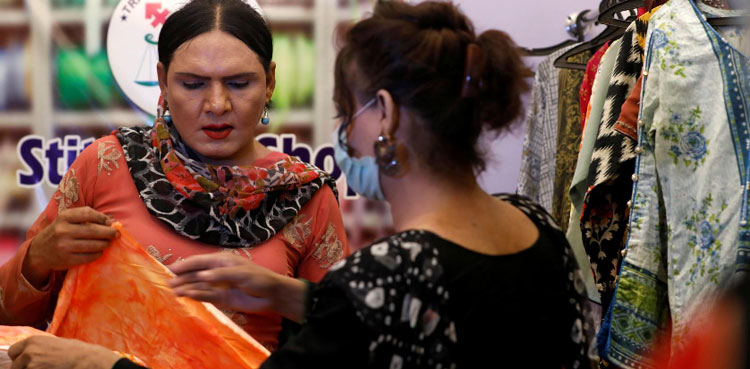 Pakistani transgender woman finds a niche in tailoring