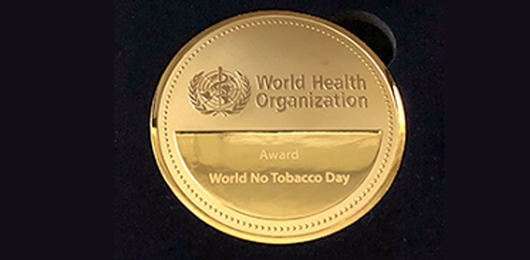 pakistan who world no tobacco day 2021 award