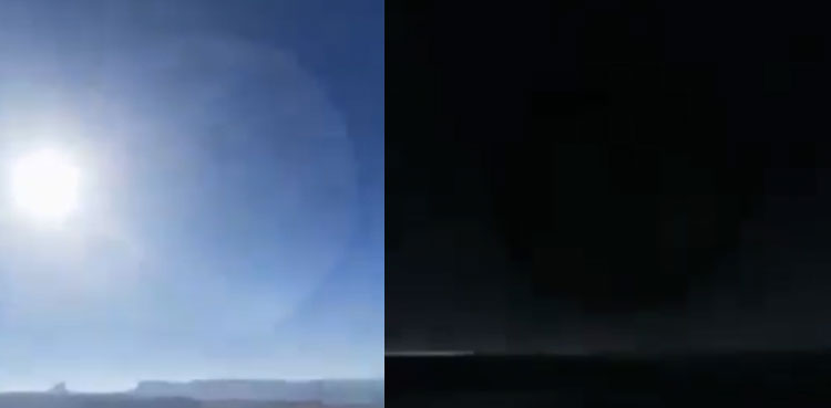 viral video fake moon eclipsing the sun arctic fact-check