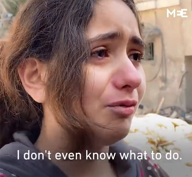 palestinian girl nadine abdel-taif israeli air strikes gaza viral video