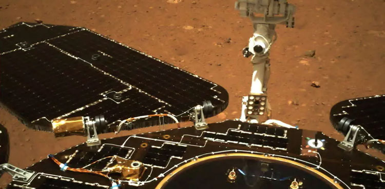 China Martian rover first drive Red Planet