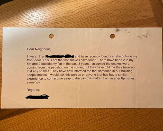 resident terrifying note missing snakes flat