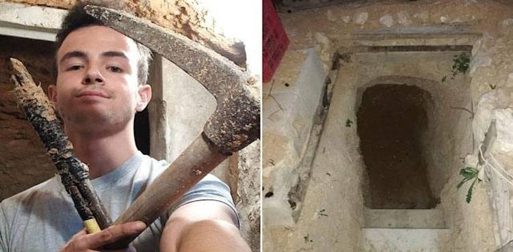 Teenager dig underground house