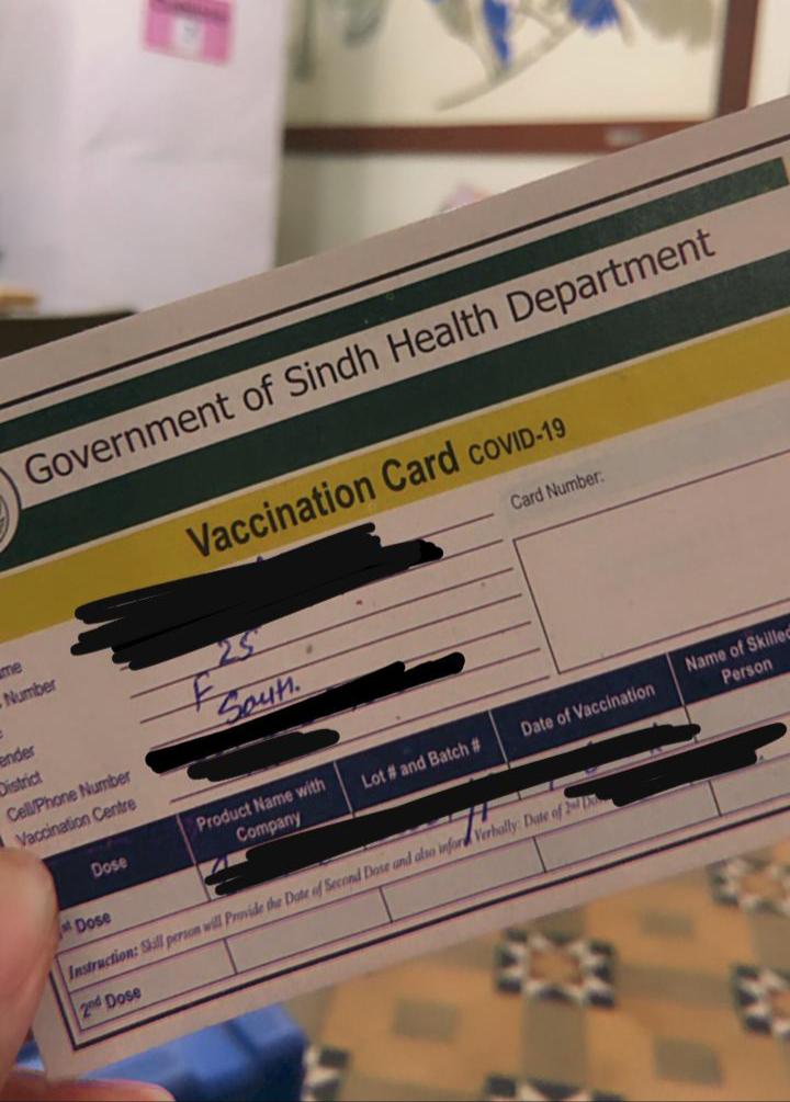 covid vaccination card