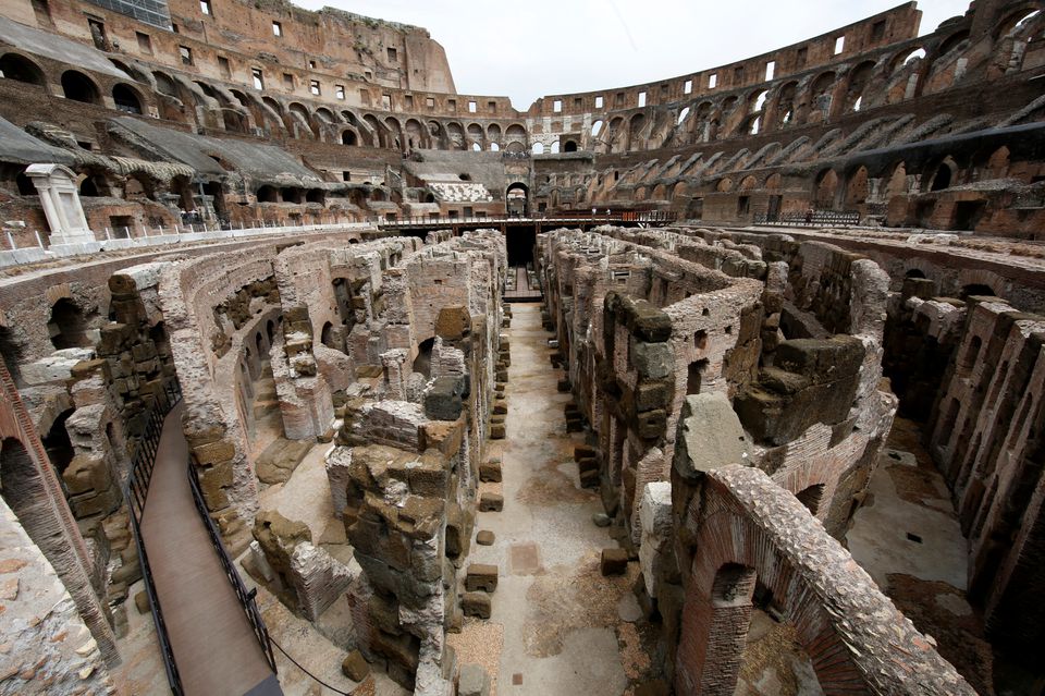 circular balconies for Colosseum visitors