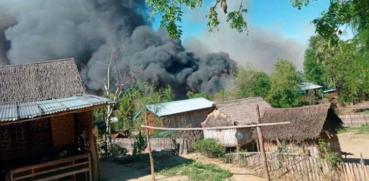 Myanmar border hub residents flee to Thailand amid gunfire