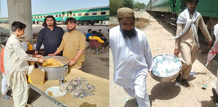 ghotki locals serving passengers