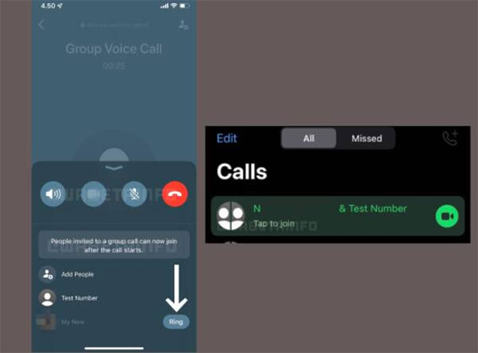 whatsapp beta update calls group calls ios