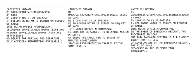 pcaa afghanistan airspace instructions flights