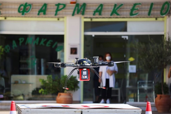 greece drone drug delivery medicines