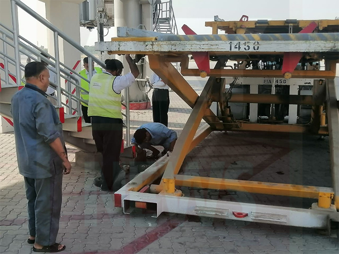 pia cargo loader boarding bridge bacha khan airport peshawar