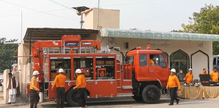 sheikh rasheed rescue 1122 islamabad firefighting