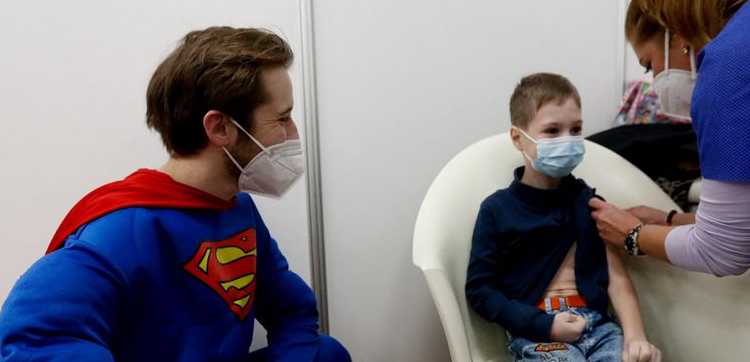 superman children vaccination