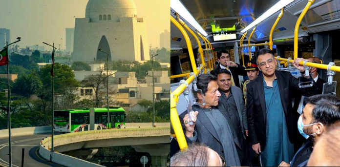 Green Line, karachi, Green Line first month, buses