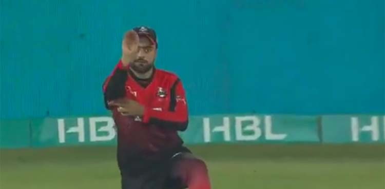 rashid khan, psl 7, snake-style celebration,