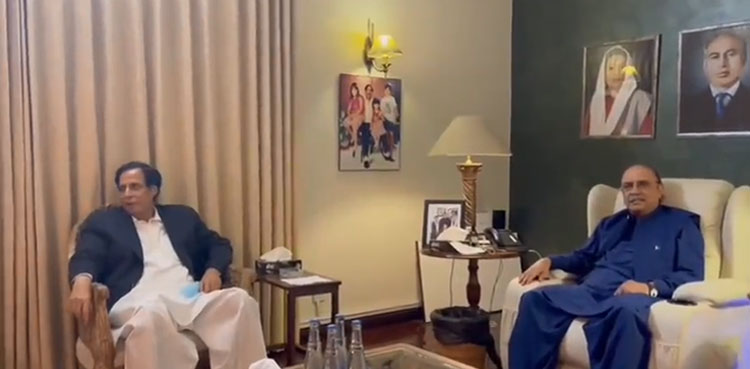 Pervaiz Elahi meets Asif Ali Zardari, Bilawal Bhutto