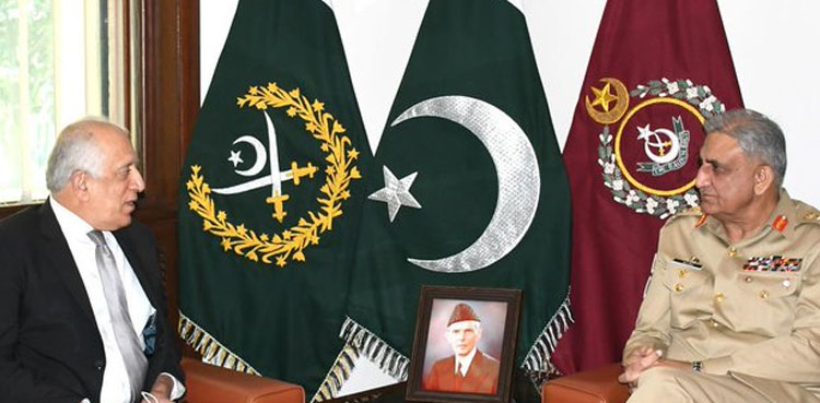 Zalmay Khalilzad met COAS Bajwa at GHQ: ISPR