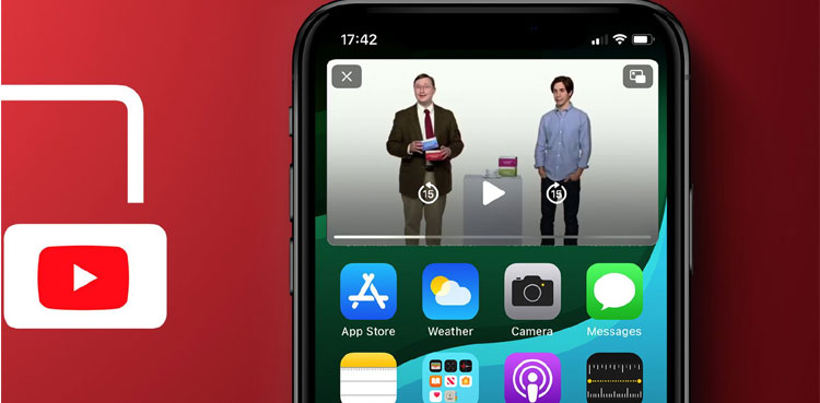 YouTube, Picture-in-picture, iOS, available