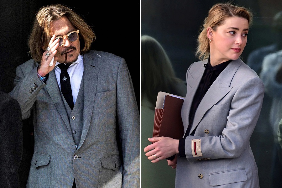 Amber Heard accused of mirroring Johnny Depp #39 s courtroom style