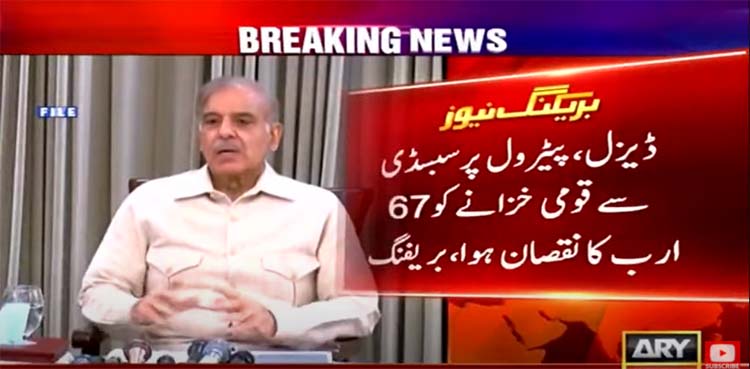 Subsidy on petrol, diesel caused losses of Rs67 bn, federal cabinet told