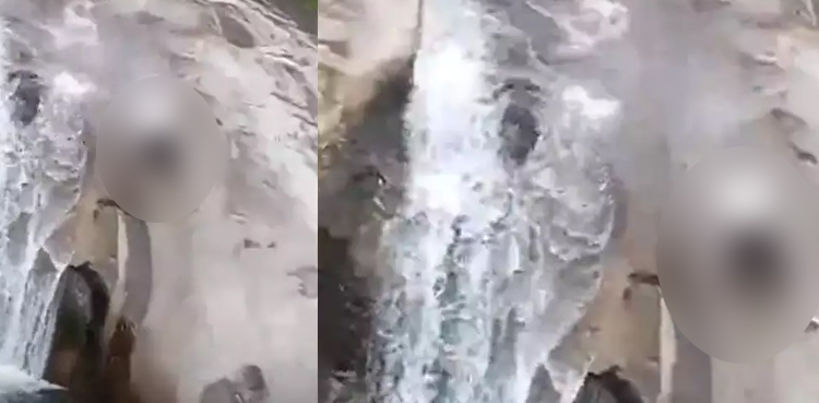 waterfall, rocks, viral video, viral, video