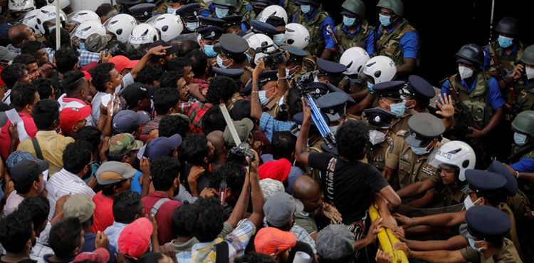 Sri Lankan police, arrests, MPs, mob violence