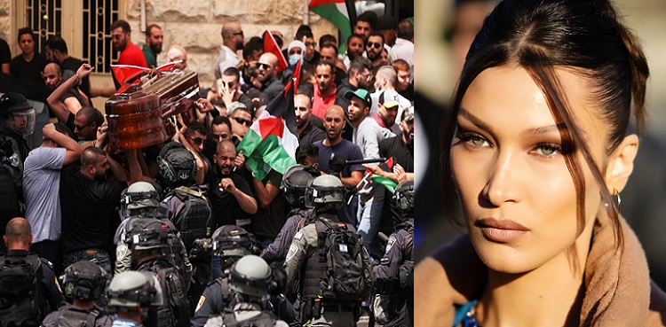 Bella Hadid, Israel attack, shireen abu akleh