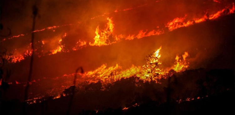 Cyprus wildfire, rain