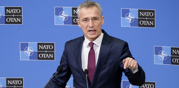 NATO chief call, Europe, arms production