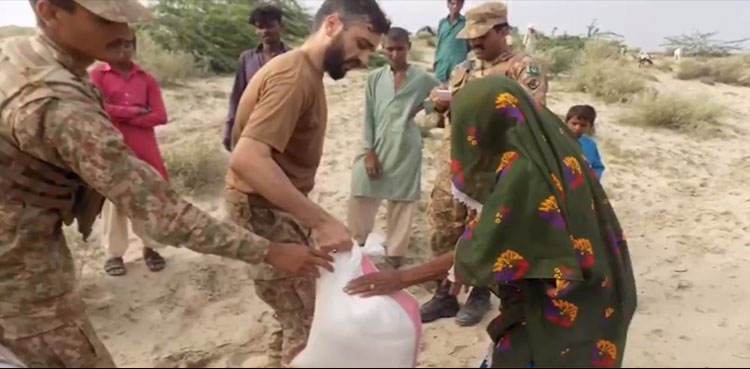 flood relief activities, SIndh, Army