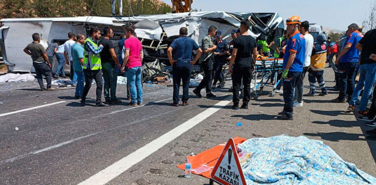 Turkey, Bus accident, Sixteen people killed