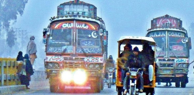 Public transporters, wheel-jam strike, second day, Lahore