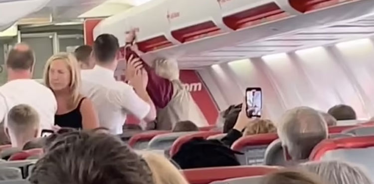 VIRAL: Elderly woman slaps flight attendant video