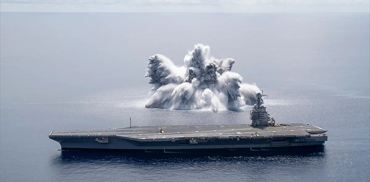 US Navy new aircraft carrier, first deployment