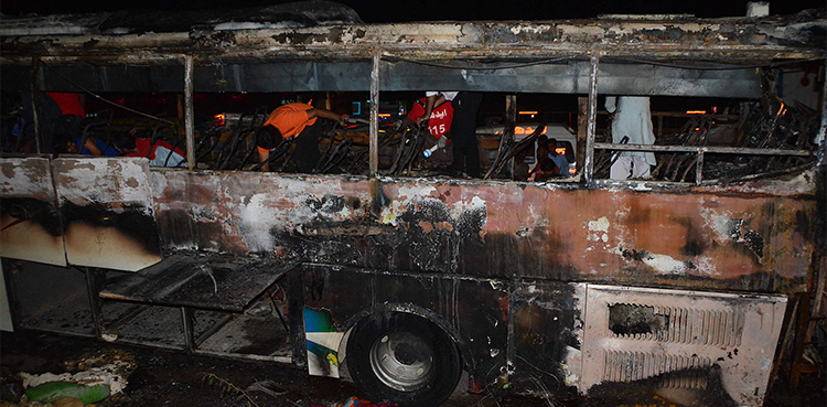 Nooriabad bus fire, bus driver, bus owner