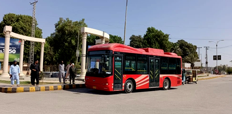 Karachi People's Bus Service fleet Karachi port