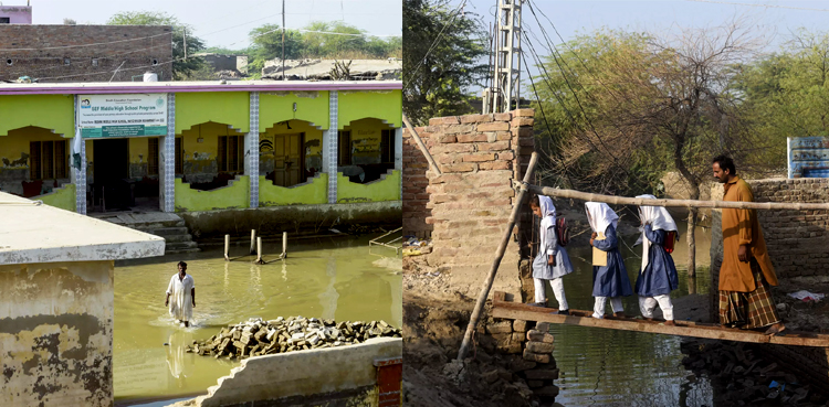 Floods sweep future from schoolchildren in Sindh's Dadu