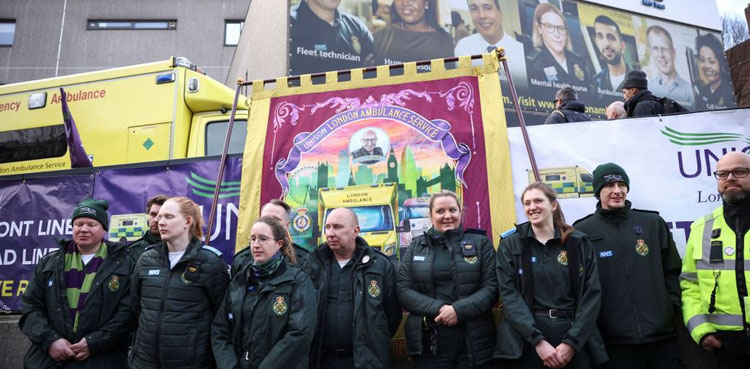 Thousands of UK ambulance staff strike