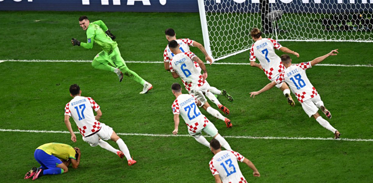 Croatia 1-1 Brazil AET (Croatia win 4-2 on penalties): Dominik