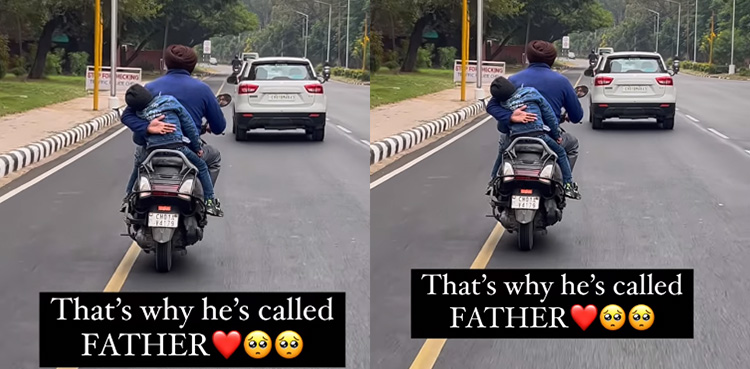 Viral, Father, scooter